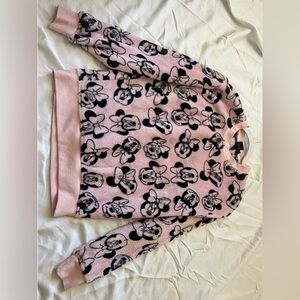 Disney Minnie Mouse Pink and Black Sweater